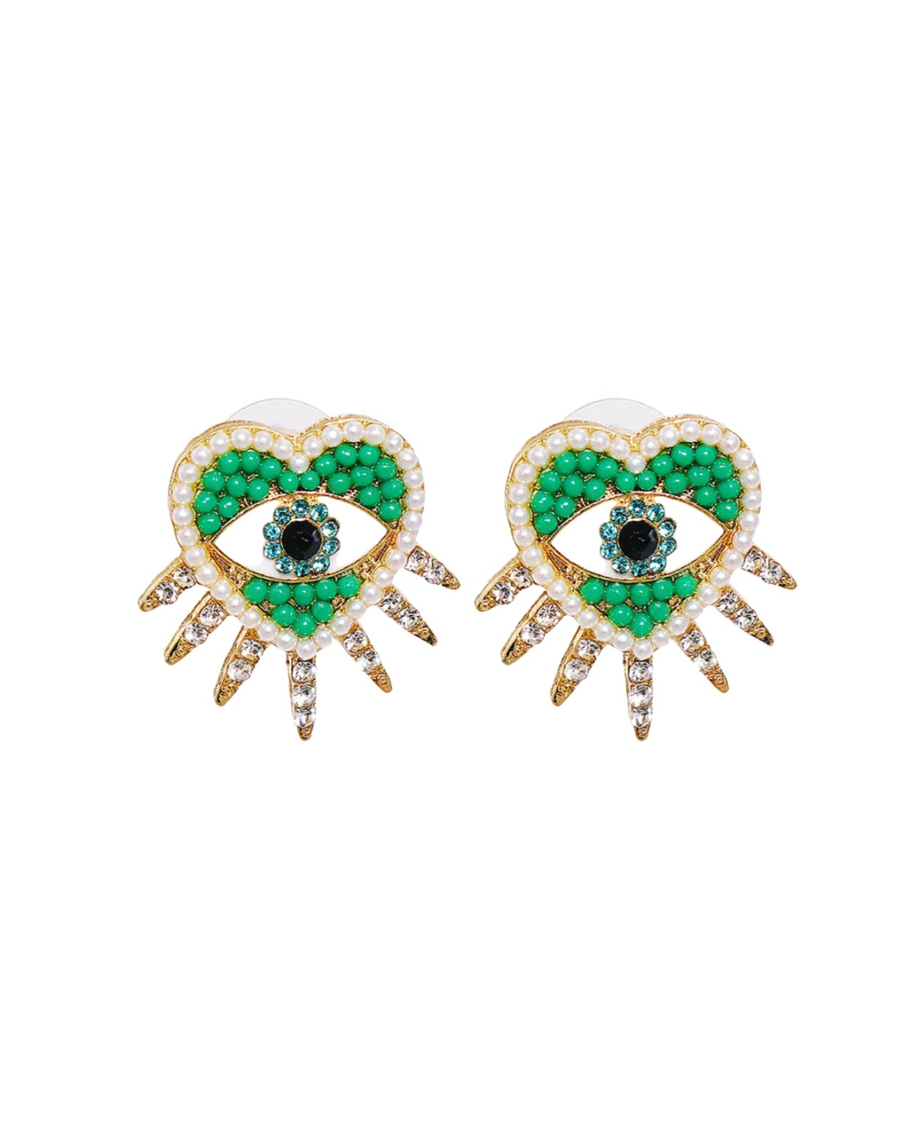 Evil eye earrings clearance h&m